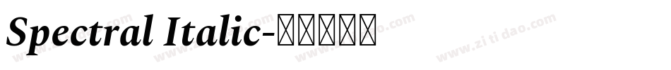 Spectral Italic字体转换